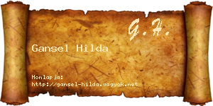 Gansel Hilda névjegykártya